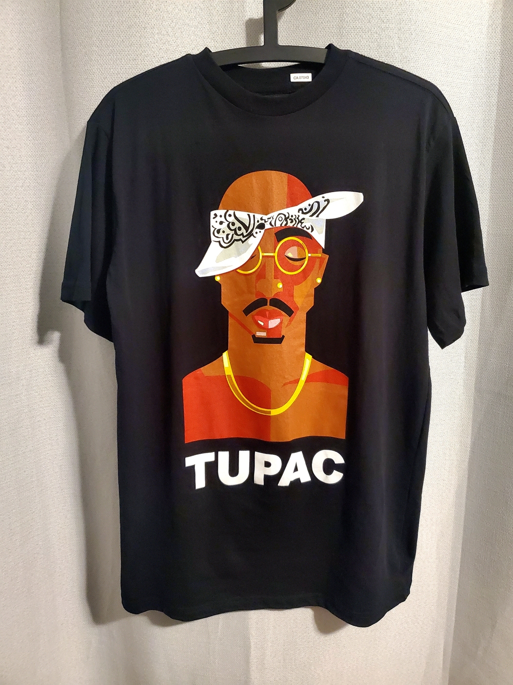 NWT Cross Colours Men's Tupac Shakur Black Graphic T-Shirt